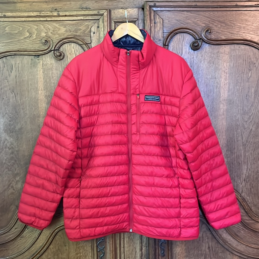 Vineyard Vines Red Puffer Jacket NEW - Picture 2 of 13